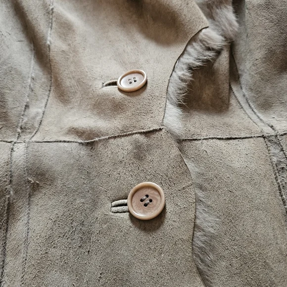 Sale! Was $79 Sheri Bodell Suede Rabbit Fur Jacket - Picture 5 of 13